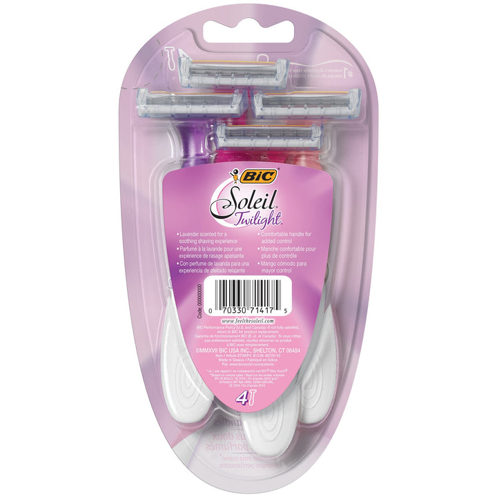 Soleil Twilight Disposable Razor, Women, 4 Count