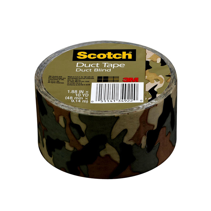Duct Tape, Camo, 1.88 in x 10 yd, 1 Roll (910-CMO-C)