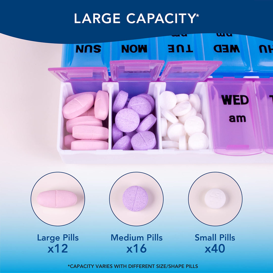 Twice-A-Day Weekly Pill Organizer 1 ea