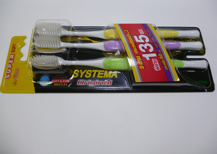 Original Super Soft & Slim Bristles Toothbrushes Family Pack (Pakc of 3)