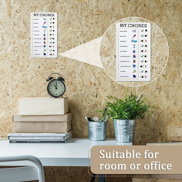 2 Pieces Portable Chore Chart Memo Boards RV Checklist Memo Board My Chores Checklist Daily to Do List Planner Check List Chore Board for Kids Adults daily behavior magnetic chart