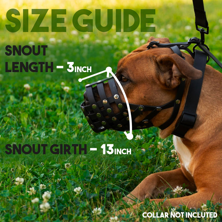 Pitbull Dog Muzzle Breathable PVC Basket for Medium Large Sized Dogs Amstaff Staffordshire Terrier, Rottweiler Prevent Biting Scavenging Chewing, Walking Training, Lightweight (Black)