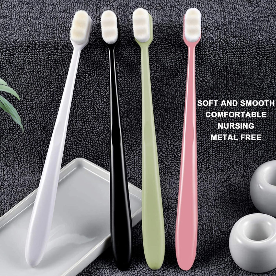 12PCS Extra Soft Toothbrush Adult Teen Manual Micro Nano Toothbrushes 20,000 Bristles for Sensitive Gums Fragile Teeth Oral Gum Recession
