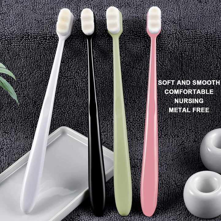 12PCS Extra Soft Toothbrush Adult Teen Manual Micro Nano Toothbrushes 20,000 Bristles for Sensitive Gums Fragile Teeth Oral Gum Recession
