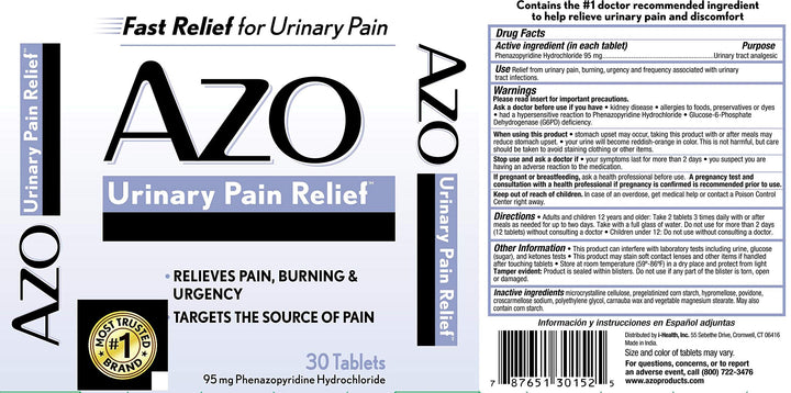 Amerifit Nutrition Azo Standard Urinary Pain Relief by Amerifit
