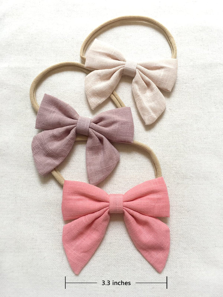 Baby Bows and Headbands, Super Stretchy Nylon Hair bands for Baby Girl, Infant, Toddler