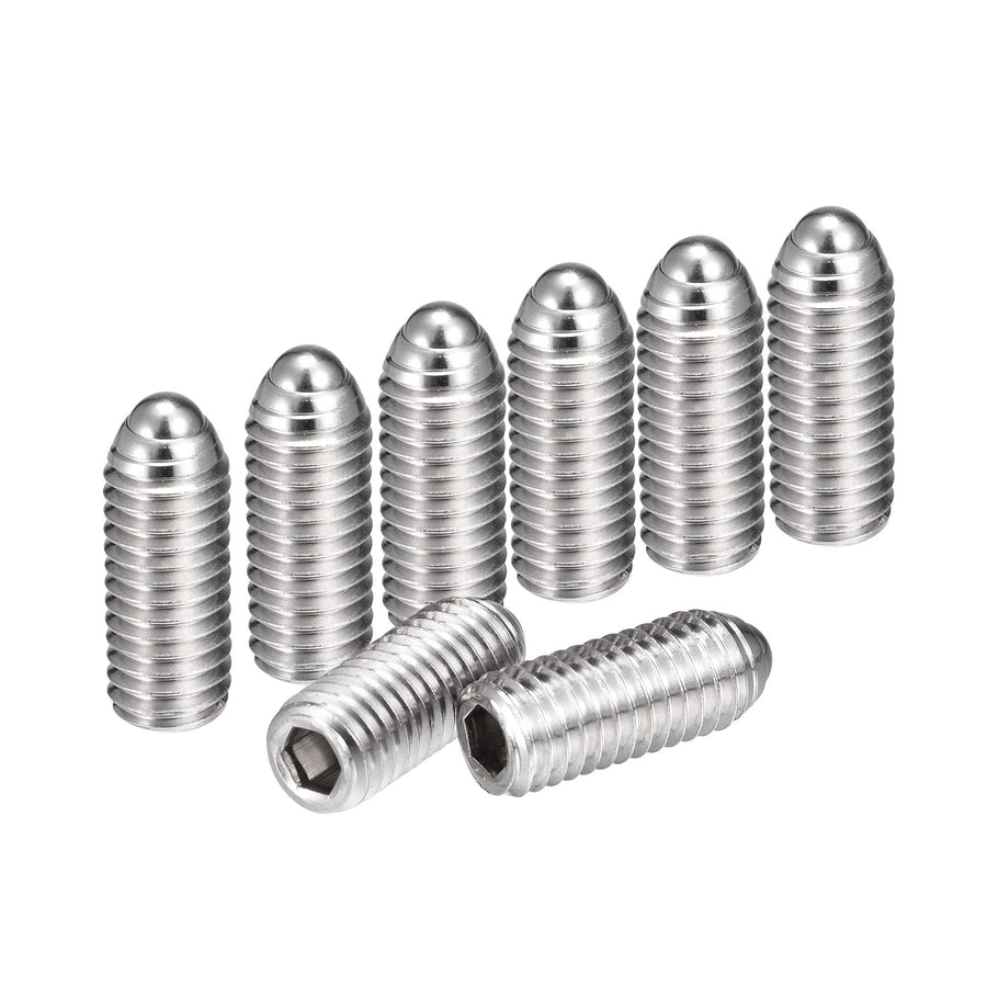 Ball Point Set Screws, M8 x 20mm 304 Stainless Steel Metric Spring Hex Socket Screw 8pcs