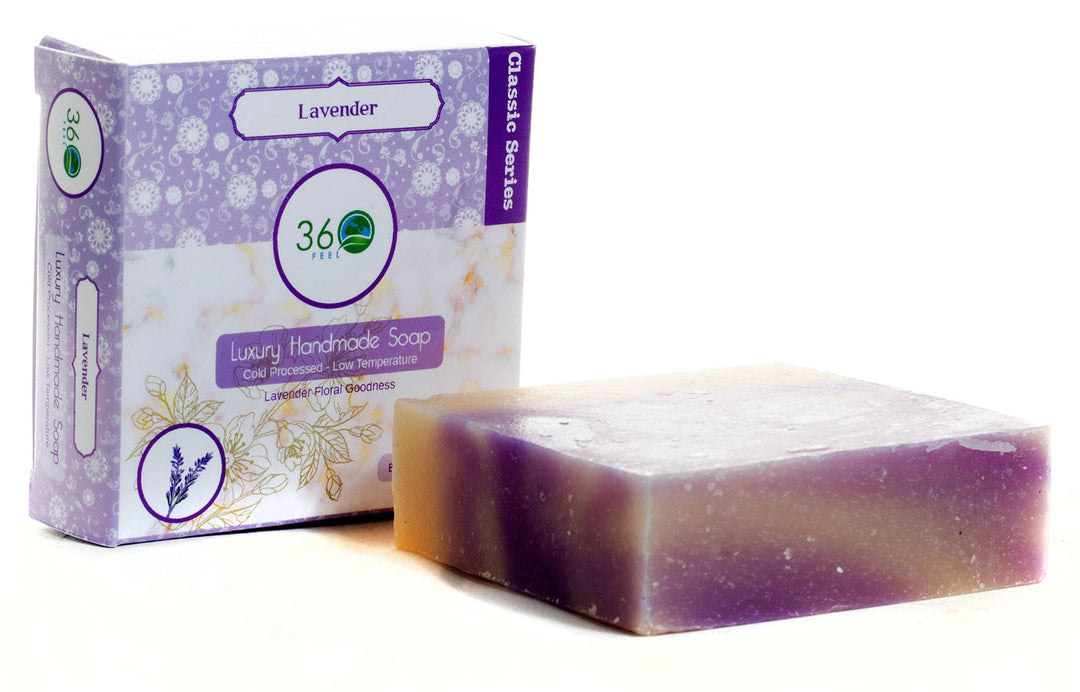 Lavender Soap -5oz Castile Handmade Soap bar - Lavender floral fragrance - Pure Lavender Essential Oil Natural Soaps- Great as Anniversary Wedding Gifts Christmas stocking stuffer