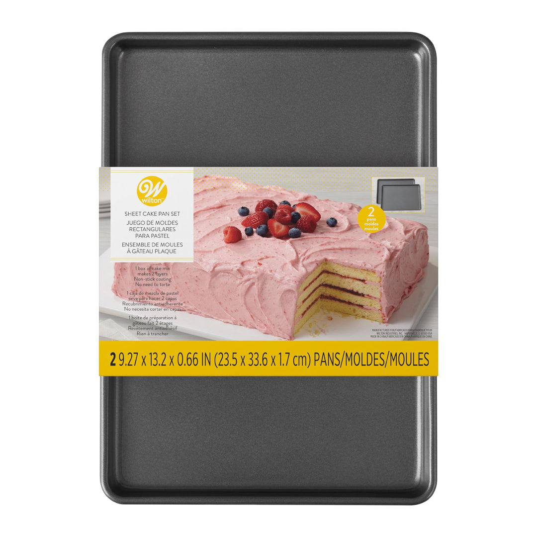 Easy Layers Sheet Cake Pan, Rectangle Sheet Pan, 2-Piece Baking Sheets Set, Steel