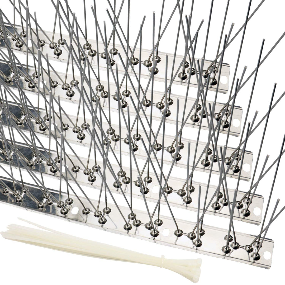 Bird Spikes Cover 11Feet Stainless Steel Pigeons Spikes Small Bird Spikes for Roof Fence Window Mailbox(11Feet)