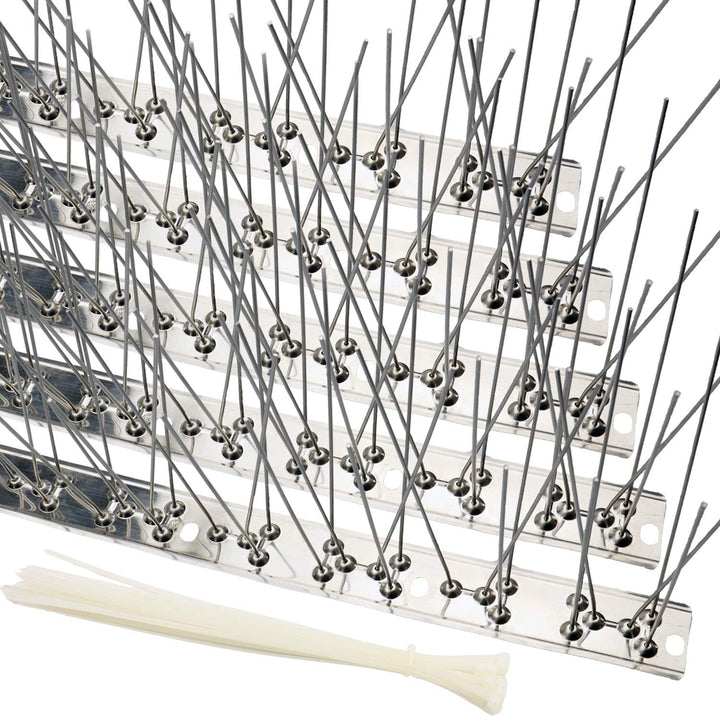 Bird Spikes Cover 11Feet Stainless Steel Pigeons Spikes Small Bird Spikes for Roof Fence Window Mailbox(11Feet)