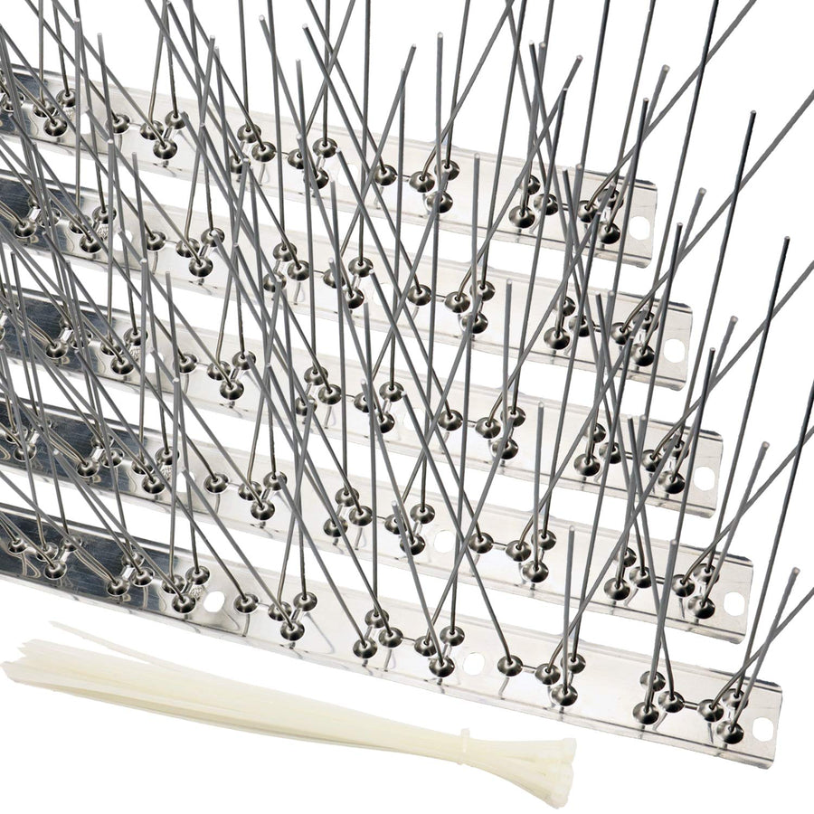 Bird Spikes Cover 11Feet Stainless Steel Pigeons Spikes Small Bird Spikes for Roof Fence Window Mailbox(11Feet)
