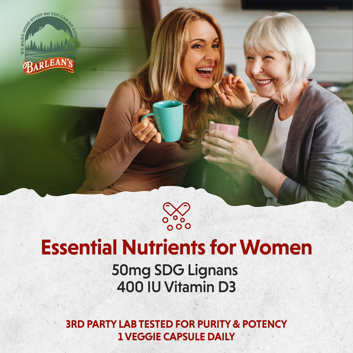 Brevail Plant Lignan Extract Capsules, Proactive Breast Health Supplement with 50 mg SDG Lignans from Flax Seed Hulls for Healthy Estrogen Balance and PMS Mood Support Pills, 30 Count