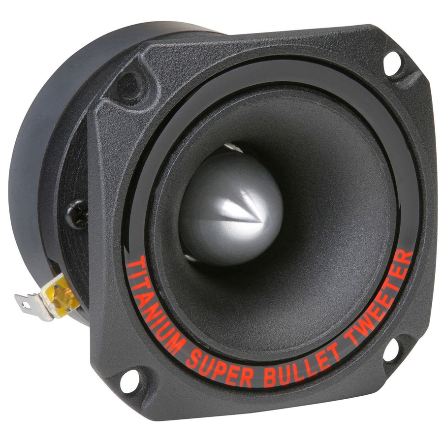 1 Audio Car Tweeter Speaker - Aluminum Die-Cast Frame, 300 Watt Peak, 2k-20kHz Frequency Response, 4 to 8 Ohm, Heavy Duty 30 oz. Magnet Structure - 1 Tweeter - TW44, Black, One Size