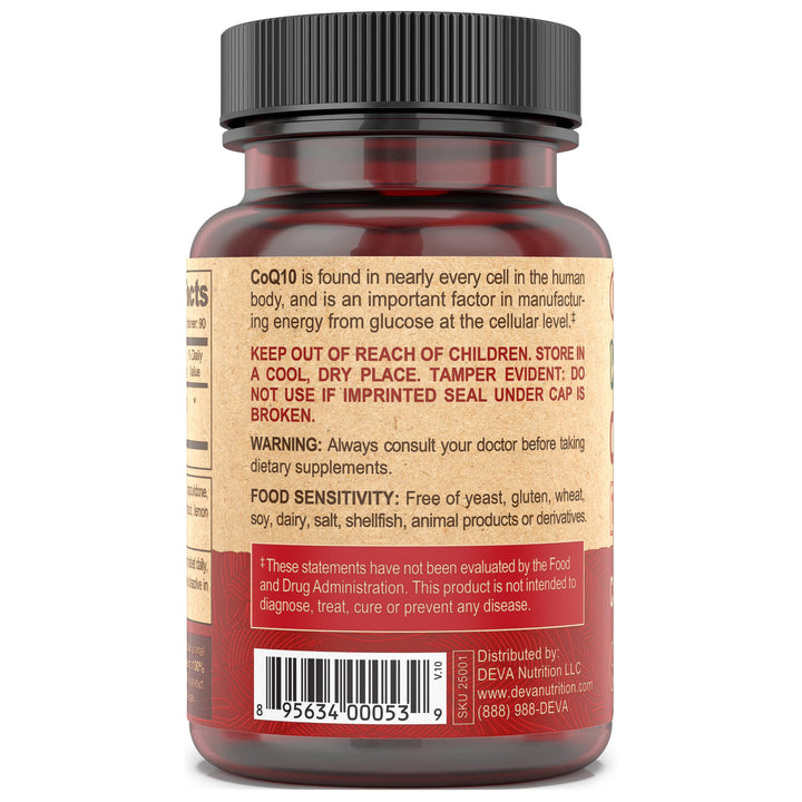 Vegan Vitamins Coenzyme Q10 100mg - Potent & Affordable in One Bottle - Chewable, 90 Tablets, (Pack of 1)