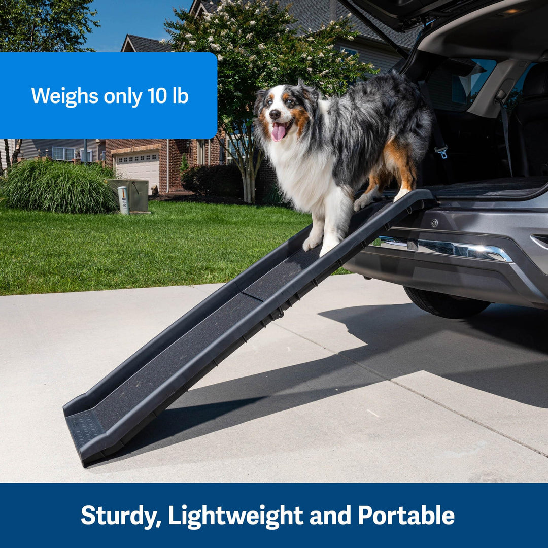 Happy Ride Folding Pet Ramp, Portable Lightweight Dog Ramp for Cars, Trucks & SUVs
