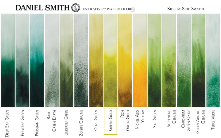 Daniel Smith Extra Fine Watercolor Paint, 5ml Tube, Green Gold, 284610139