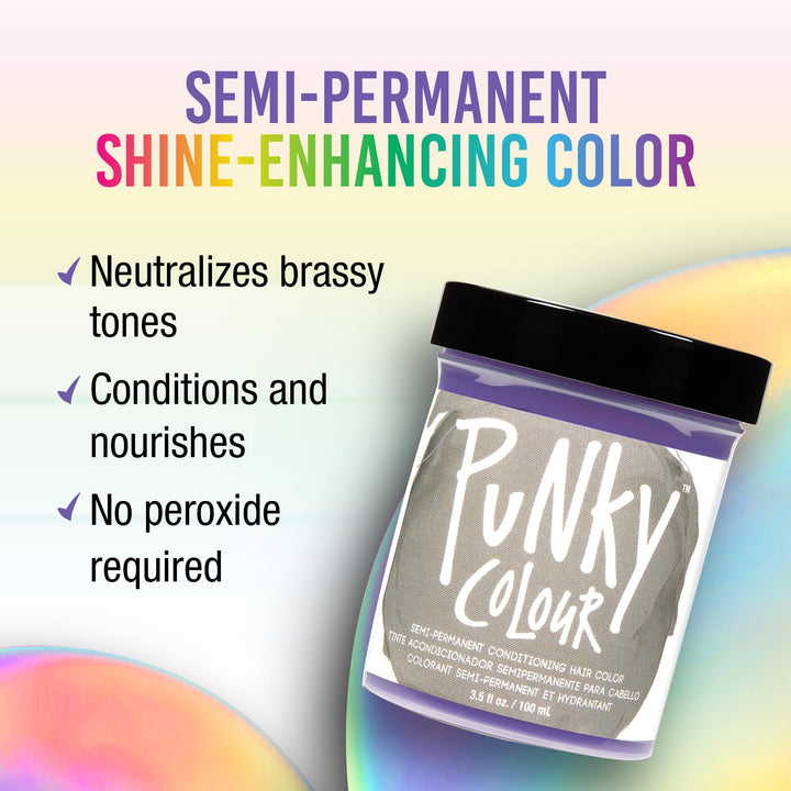 Platinum Blonde Toner Semi Permanent Conditioning Hair Color, Non-Damaging Hair Dye, Vegan, PPD and Paraben Free, lasts up to 25 washes, 3.5oz