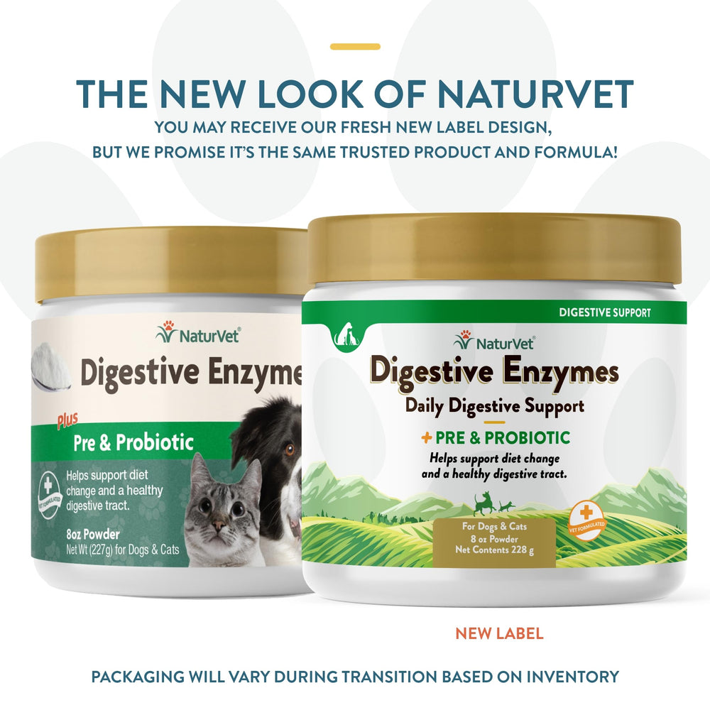 – Digestive Enzymes for Dogs - Plus Probiotics & Prebiotics | Helps Support Diet Change & A Healthy Digestive Tract | for Dogs & Cats | 8 oz Powder