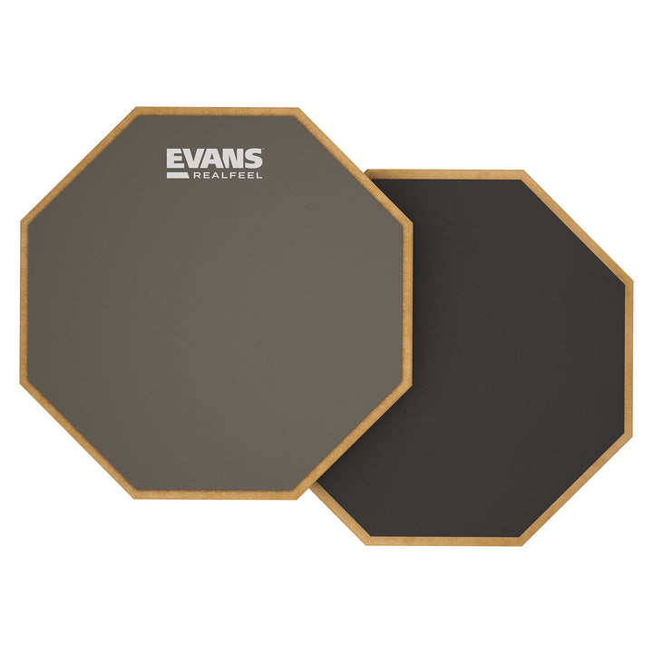 RealFeel - Drum Practice Pad - Drum Pad - Drummer Practice Pad - Gum Rubber & Neoprene, 2 Sided, 6 Inch,Grey
