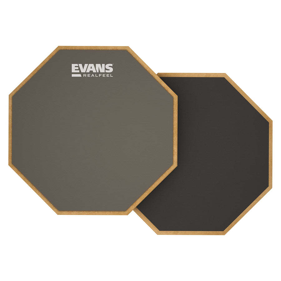 RealFeel - Drum Practice Pad - Drum Pad - Drummer Practice Pad - Gum Rubber & Neoprene, 2 Sided, 6 Inch,Grey