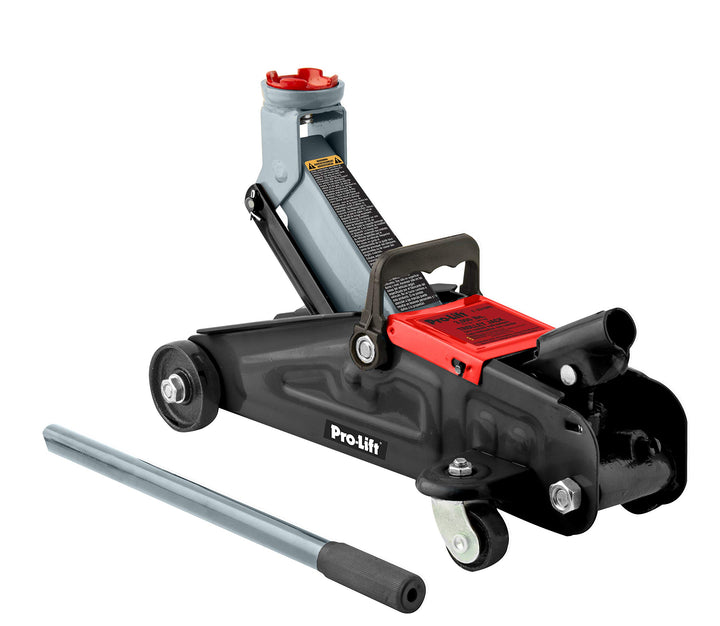 F-2315PE Grey Hydraulic Trolley Jack Car Lift with Blow Molded Case-3000 LBS Capacity, 12 Inch, Black