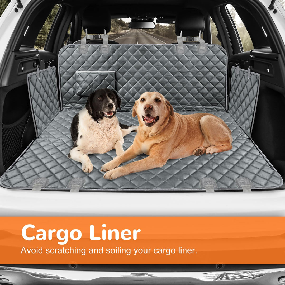 Seat Cover for Dog 100% Waterproof Pet Seat Cover Hammock 600D Heavy Duty Scratch Proof Nonslip Durable Soft Pet Back Seat Covers for Cars Trucks and SUVs
