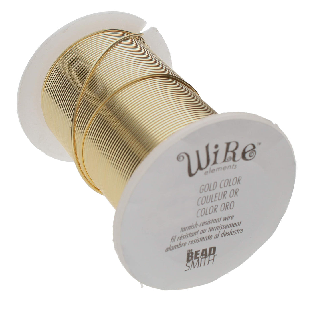 Wire Elements 22-Gauge Lacquered Tarnish-Resistant Copper Wire for Jewelry Making, 20 Yard, 18.29 Meter Spool (Gold Color)