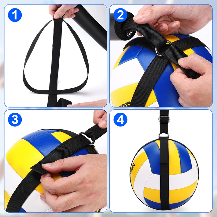 Volleyball Spike Trainer, Volleyball Spike Training System for Basketball Hoop, Volleyball Equipment Training Aid Improves Serving, Jumping, Arm Swing Mechanics and Spiking Power