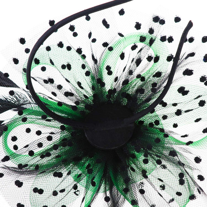 Fascinators Hat Flower Mesh Ribbons Feathers on a Headband and a Clip Tea Party Headwear for Girls and Women