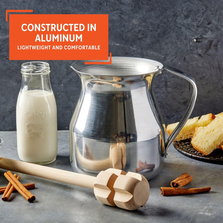 IMUSA USA GAU-80232W Aluminum Chocolatera 2-Quart, Silver