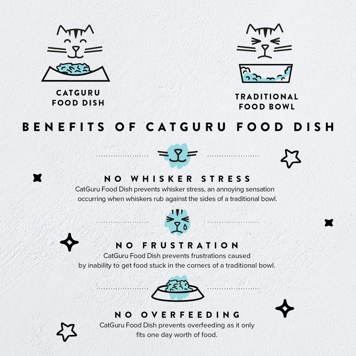 Cat Bowls, Whisker Friendly Cat Food Bowl for Indoor Cats, Reliefs Whisker Fatigue, Wide Pet Bowl, Non Slip Pet Feeding Bowls, Shallow Kitten Dish (Set of 2, Marshmallow)