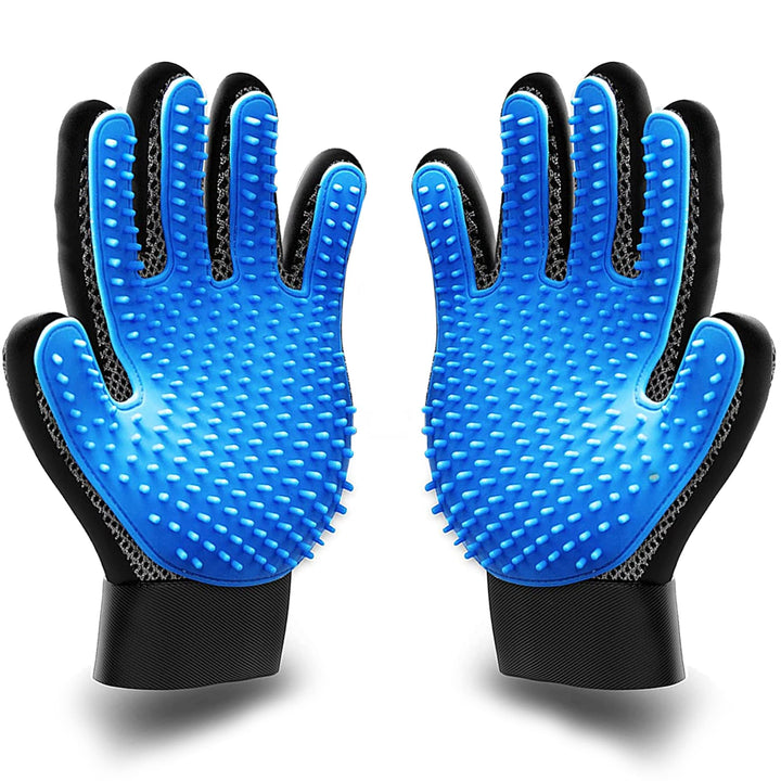 KENNELS & KATS Pet Grooming Gloves | Deshedding Glove for Easy, Mess-Free Grooming | Grooming Mitt for Dogs, Cats, Rabbits & Horses with Long/Short/Curly Hair | Pet Hair Gloves for Pet Hair Removal