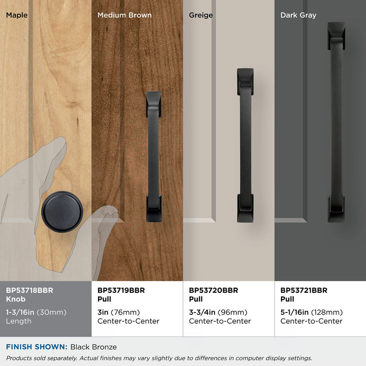 | Cabinet Knob | Black Bronze | 1-3/16 inch (30 mm) Diameter | Westerly | 1 Pack | Drawer Knob | Cabinet Hardware