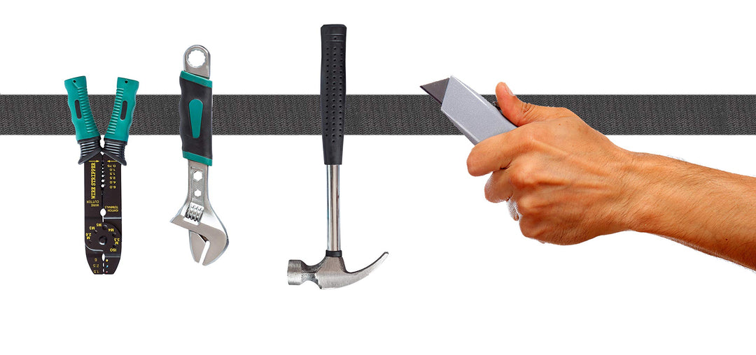 2 Inch Hook and Loop Strips with Adhesive - 5 Yards - Heavy Duty Tape - Black Sticky Back Fastener