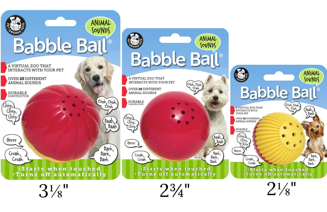 Animal Sounds Babble Ball - Chew Dog Toy - Small