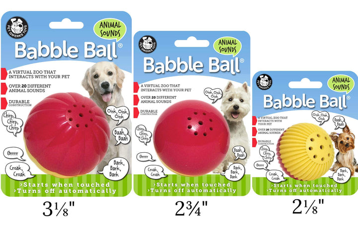 Animal Sounds Babble Ball - Chew Dog Toy - Small