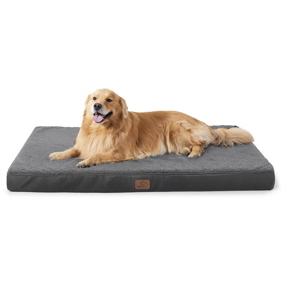 Dog Beds Large Sized Dog - Extra-Large Orthopedic Waterproof Puppy Bed with Removable Washable Cover, Egg Crate Foam Pet Mat, Suitable for Pet Up to 100 lbs
