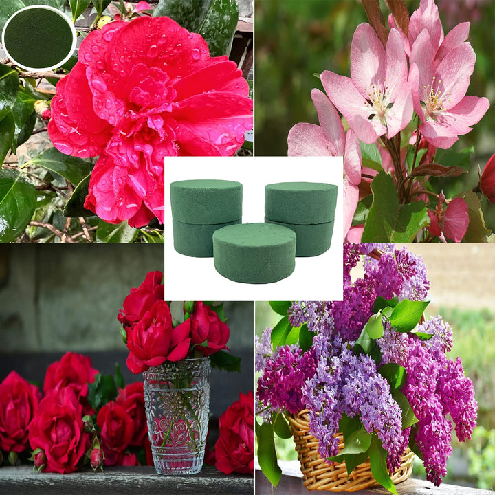 5 Pcs Floral Foam, 6.5 Inch Dry Wet Floral Foam Bricks Round for Artificial Flowers