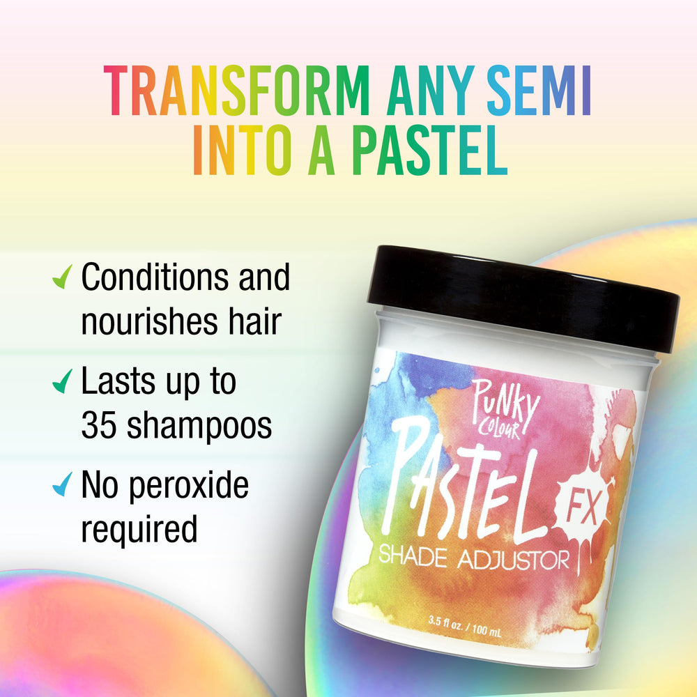 PastelFX Shade Adjustor Semi Permanent Conditioning Hair Color, Vegan, PPD and Paraben Free, lasts up to 25 washes, 3.5oz