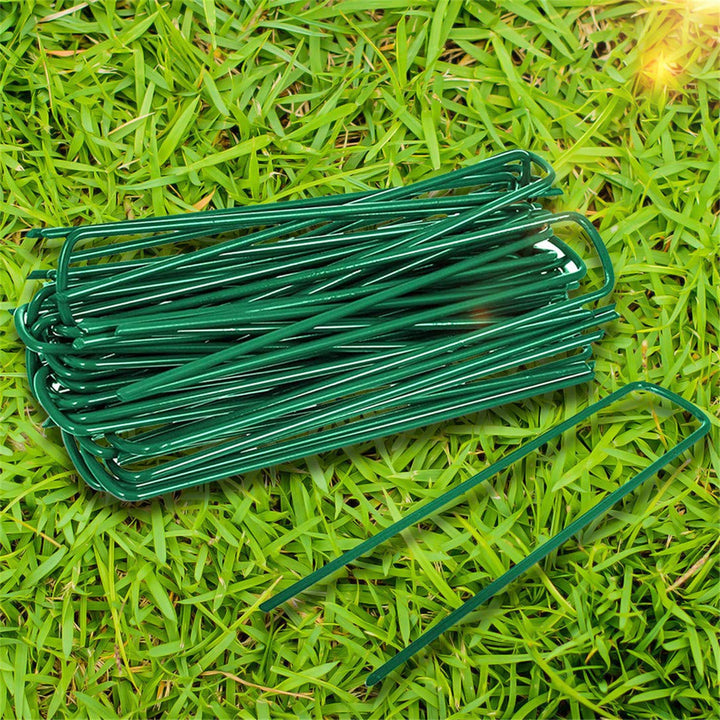 Garden Pegs Pins Ground Stakes Staples Spikes U Shaped Landscape Securing Nail Pin Lawn Fabric Netting Matting 6Inch 20PCS