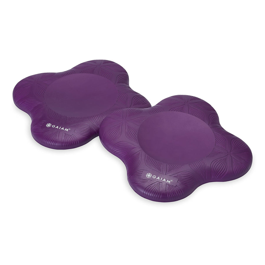 Yoga Knee Pads (Set of 2) - Yoga Props and Accessories for Women / Men Cushions Knees and Elbows for Fitness, Travel, Meditation, Kneeling, Balance, Floor, Pilates Purple