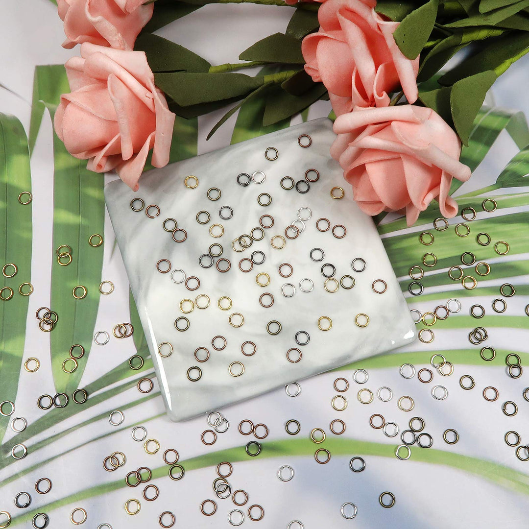 TOAOB 2400pcs Jewelry Making Jump Rings 5mm 6 Colors Open Jump Rings Connectors Key Ring Chain Accessories Bulk for DIY Earrings Necklace Bracelet Pendant Choker Jewelry Making Findings