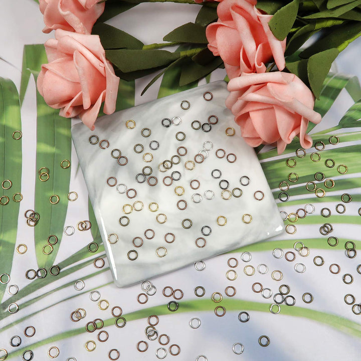TOAOB 2400pcs Jewelry Making Jump Rings 5mm 6 Colors Open Jump Rings Connectors Key Ring Chain Accessories Bulk for DIY Earrings Necklace Bracelet Pendant Choker Jewelry Making Findings