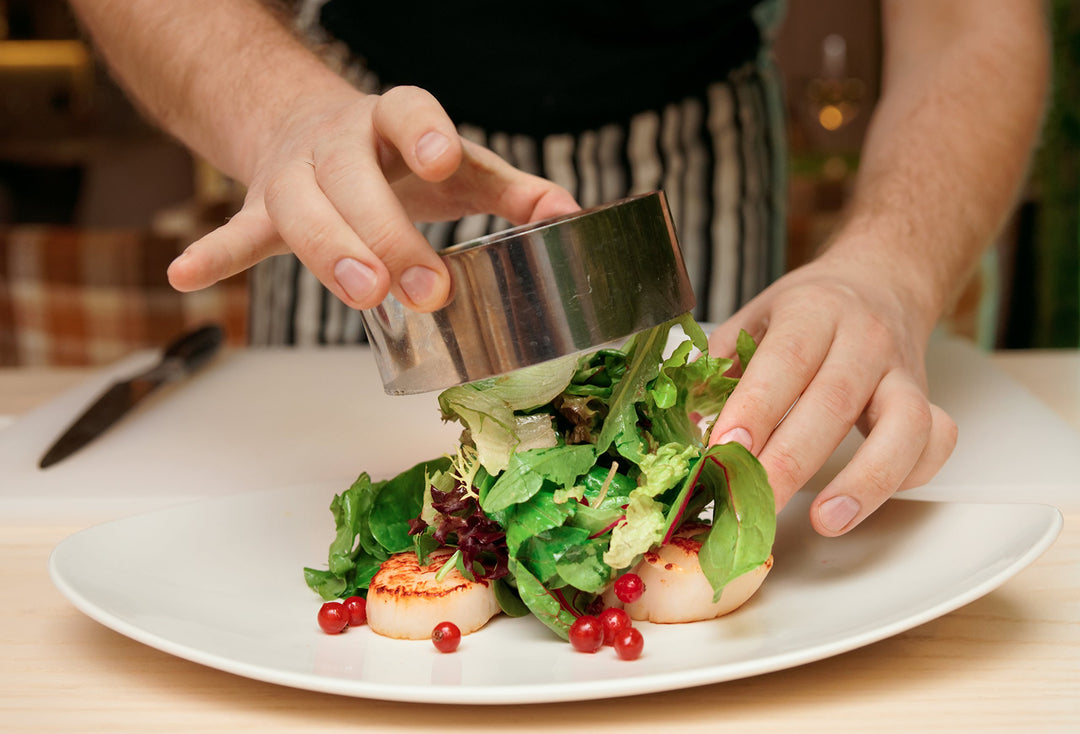 Cutlery-Pro Food Plating Presentation Ring, Cat Cora Approved, 18/8 Stainless Steel, 3.5 x 2-Inch