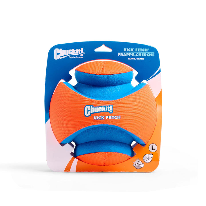 Kick Fetch Ball Dog Toy - Floats in Water - Perfect for Interactive Play - Made with Durable Rubber and Foam - For Large Dogs - Size Large - 8-inch Diameter - Pack of 1