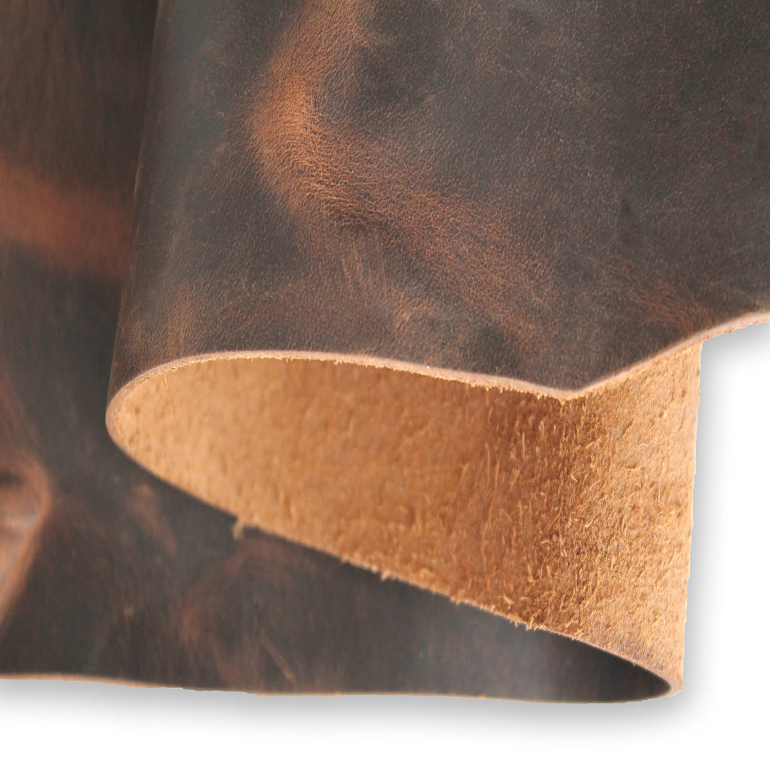 Toprank Genuine Leather Sheets for Crafts 6''X12'' Precut Full Grain Leather Tooling Leather (1.6mm) Cowhide Leather Pieces Square, Tan