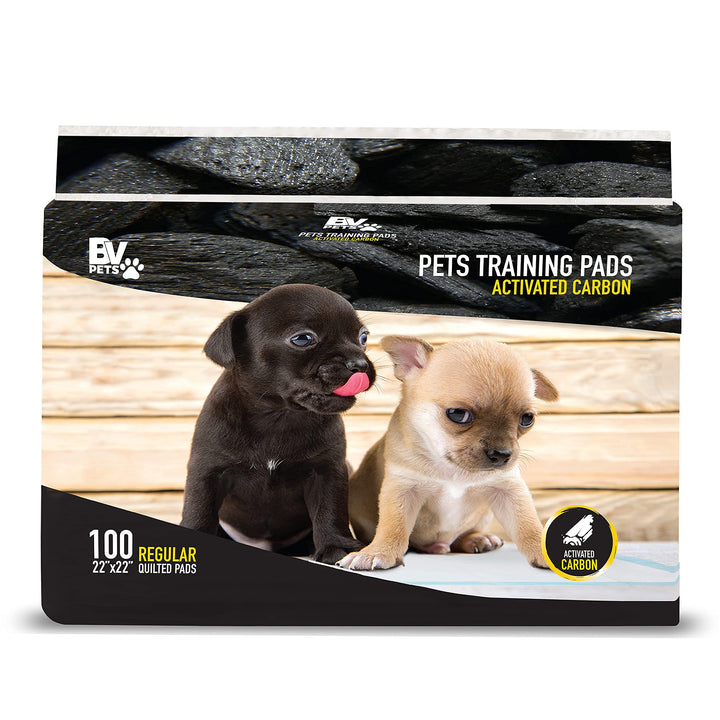 Puppy Pads Leak-Proof 100 Count 22x 22 | Pee Pads for Dogs 6-Layer- Charcoal Pet Potty Pads Puppy Training Pads