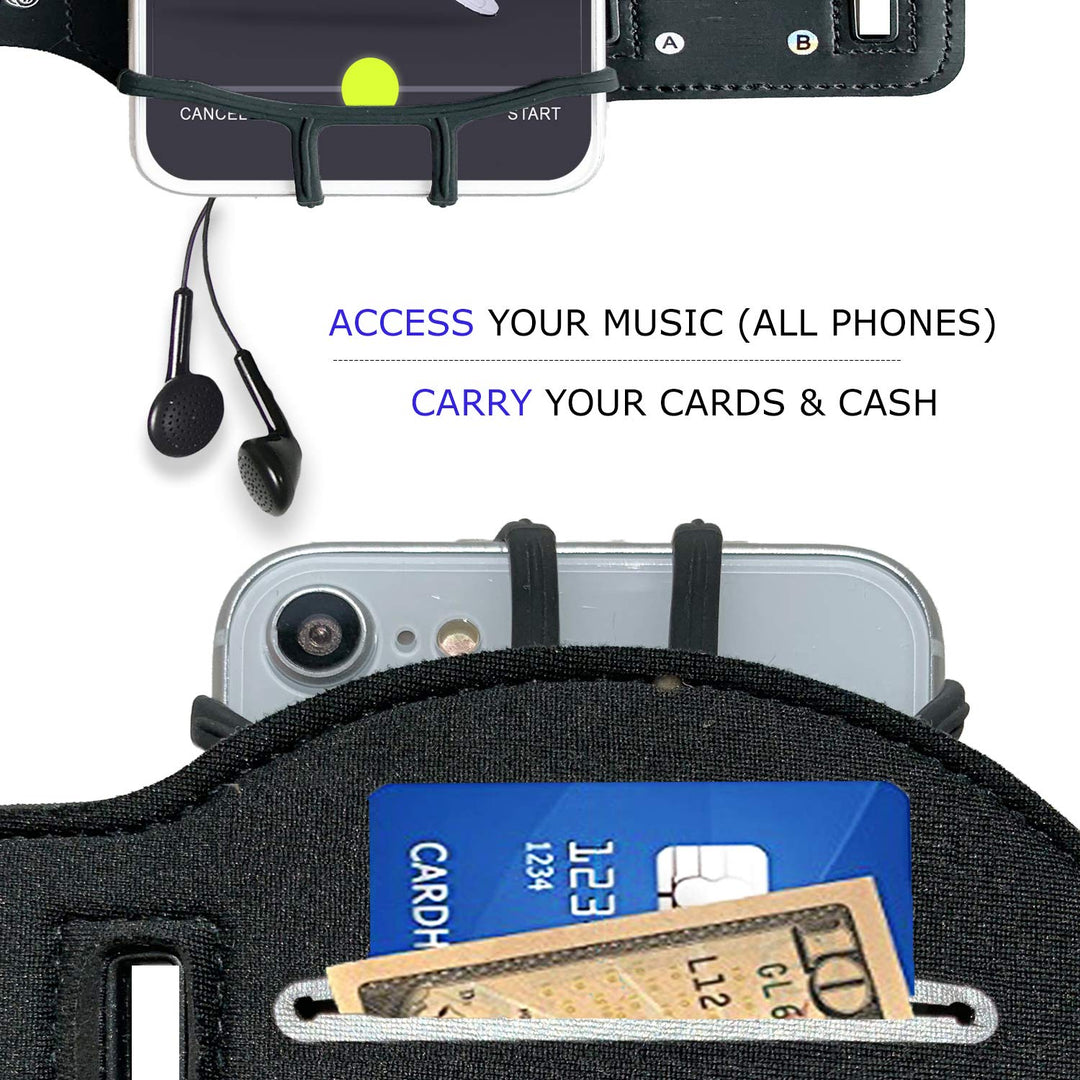 Universal iPhone Running Armband (16/15/14/13/12/11/10/X/XR/SE/Plus/Max/Pro). Phone Holder Case