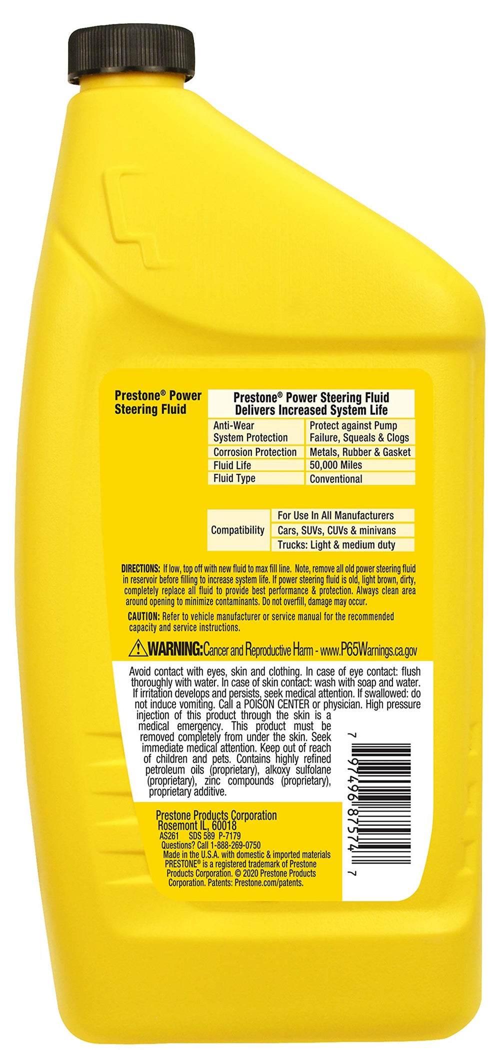 Prestone AS261 Power Steering Fluid - 32 oz.